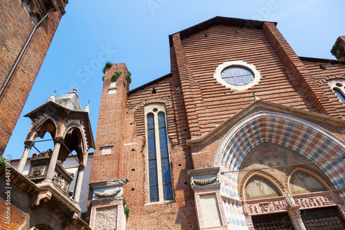 Bild auf Leinwand Kirche Sant Anastasia in Verona