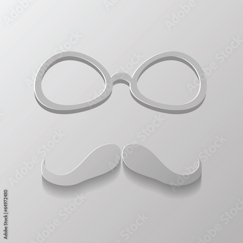 mustache and glasses