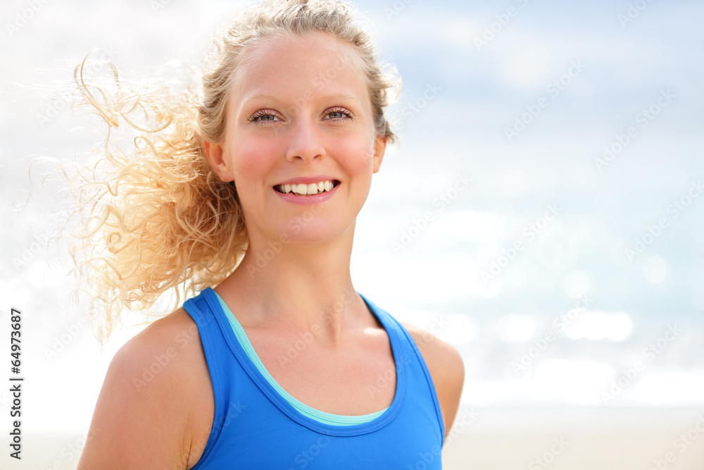 Running woman portrait Running woman portrait