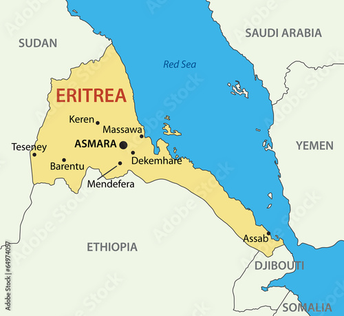 State of Eritrea - vector map