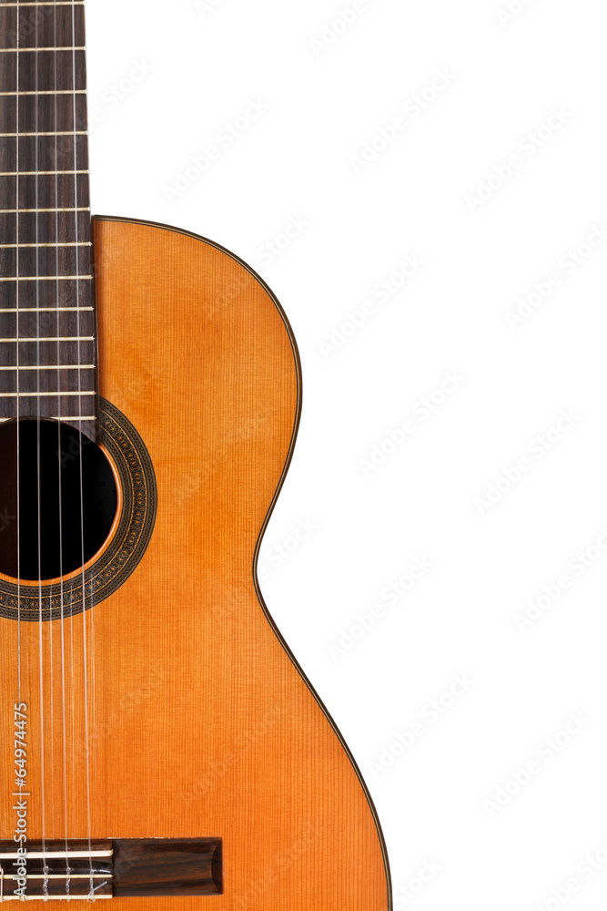 Obraz premium copyspace and half of spanish guitar