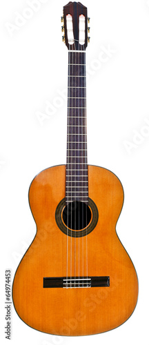 full view of classical acoustic guitar