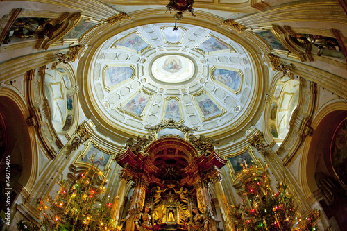 interior of pilgrimage church, Wambierzyce, Poland photo