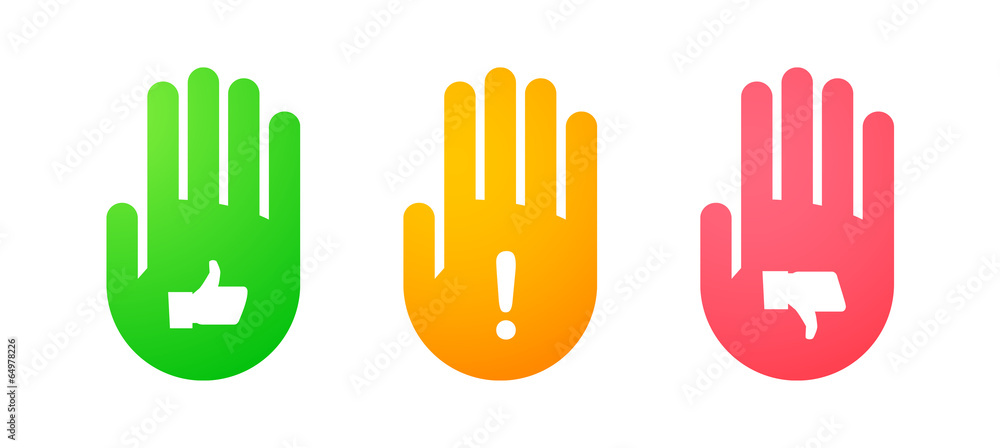 Hand icon set Hand icon set