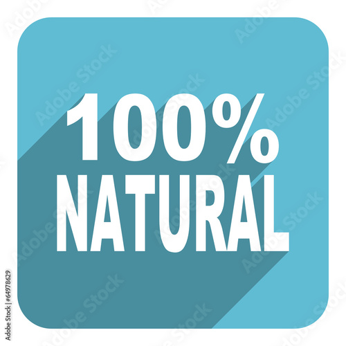 100 percent natural flat icon