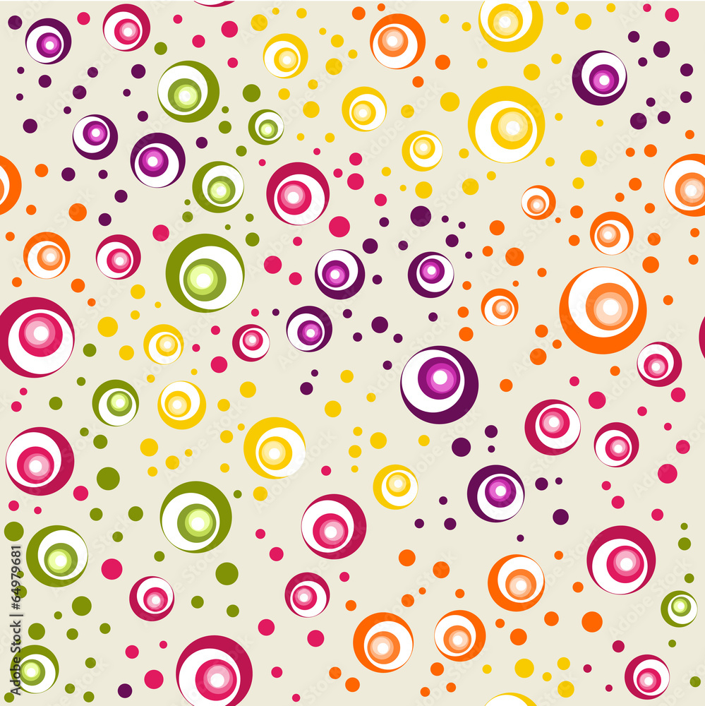 Fun colorful abstract circles seamless pattern Fun colorful abstract circles seamless pattern