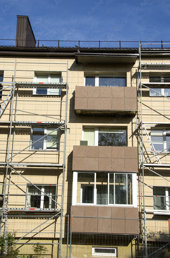 urban house balcony renovation work place