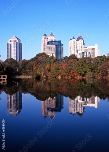 Skyscrapers with reflection  Atlanta  USA    Arena Photo UK