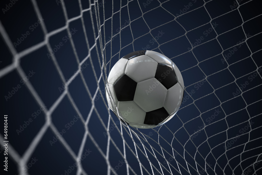 Fototapeta premium Fußball im Netz 4