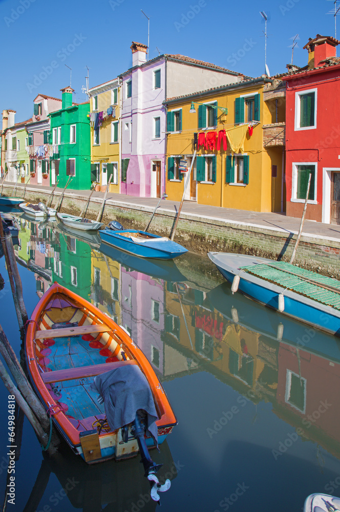 Venice - Houses over the canal from Burano island