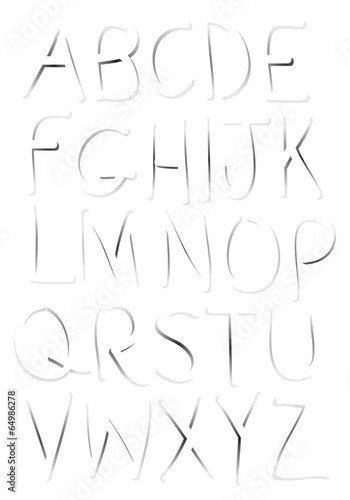 Ghostly Fonts Vector A to Z Alphabets