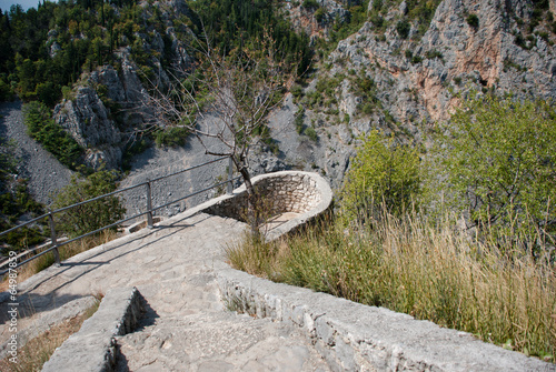 Imotski, famous Blue Lake in Croatia photo