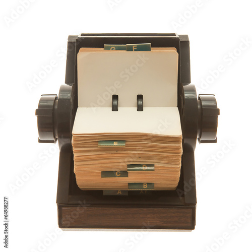 Old original rotary rolodex