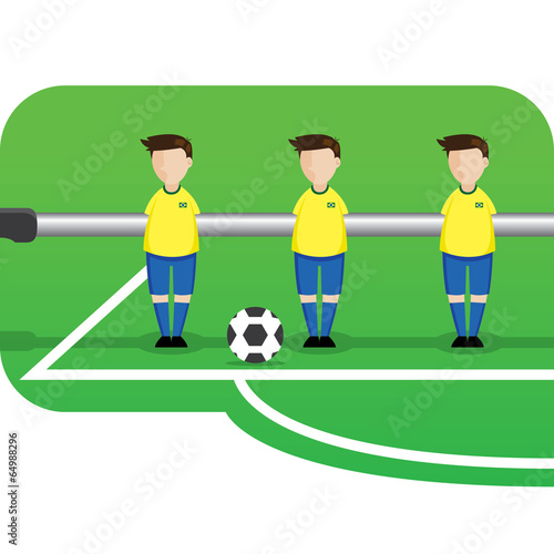cartoon table football team brazil