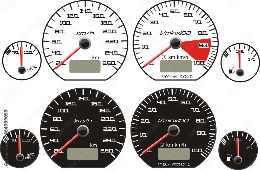 Naklejka premium car dash board tools