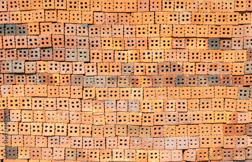 Pile of bricks for construction work