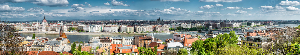 Panoramic view of Budapest city. Hungary