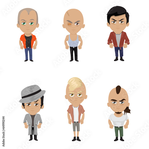 Cartoon Peoples - Isolated On White Background