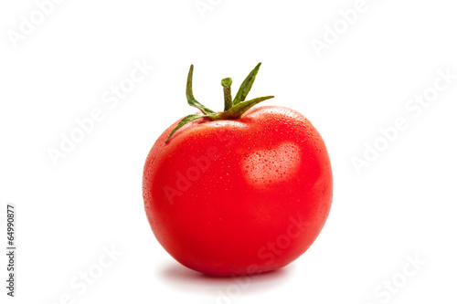 Wallpaper Mural tomato in the droplets of water, Isolated on White Background Torontodigital.ca