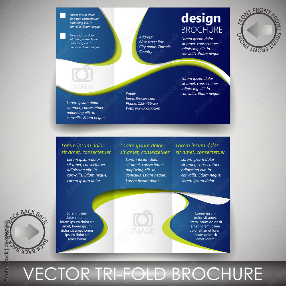 Tri-fold corporate business store brochure Tri-fold corporate business store brochure