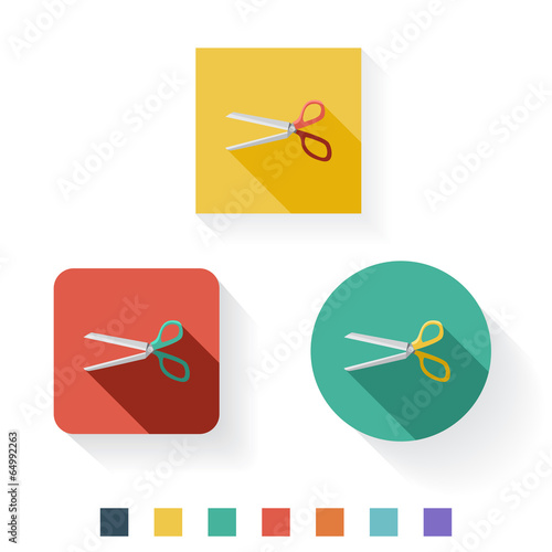 Scissor Flat Icon Design