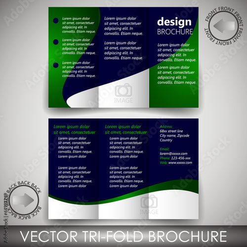 Tri-fold corporate business store brochure