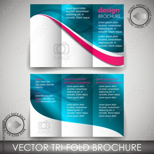 Tri-fold corporate business store brochure