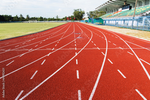 Running track  in the morning.