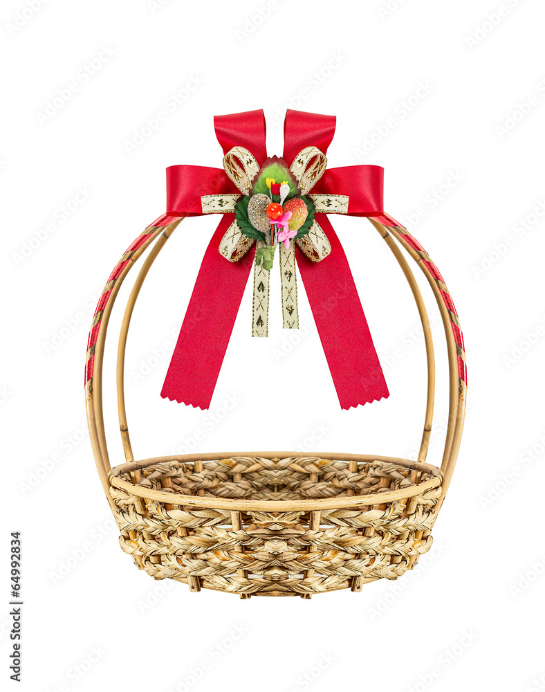 Basket and ribbon Basket and ribbon