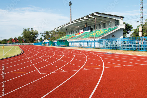 Running track in the morning.