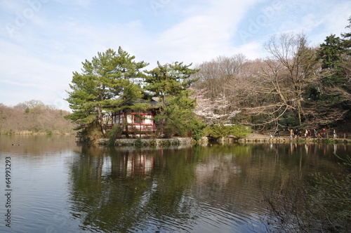 三宝寺池と厳島神社