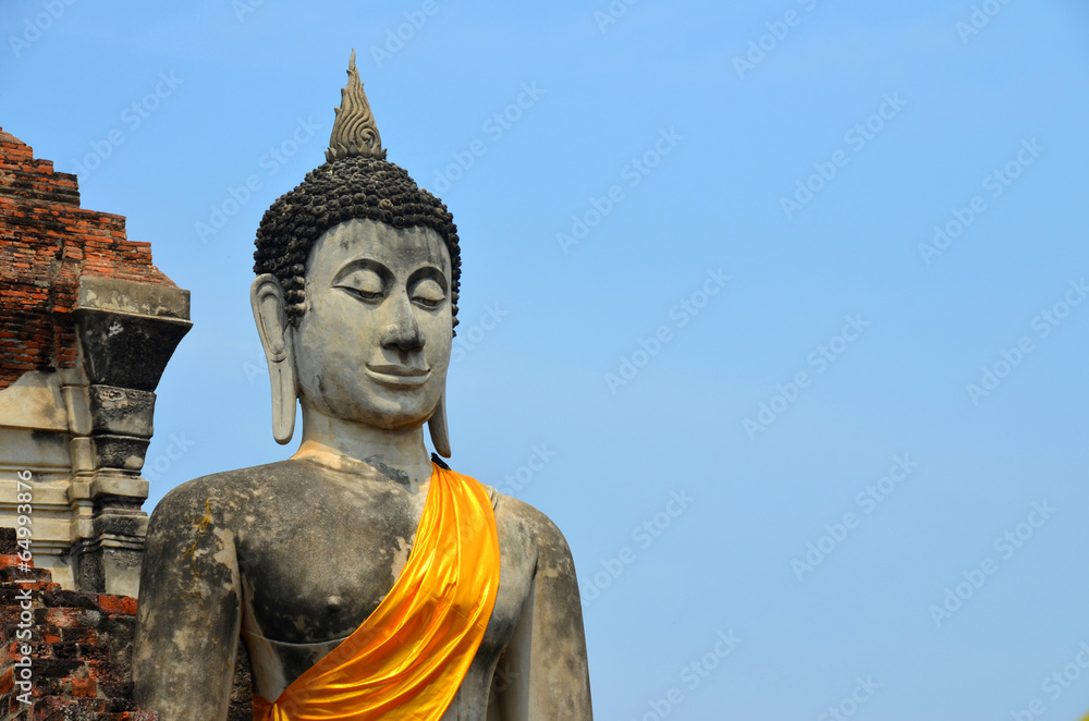 Obraz premium Buddha Statue at Ayutthaya Wat Yai Chai