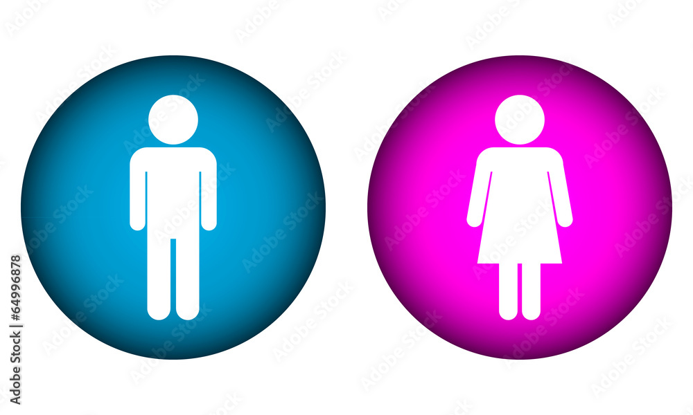 Male and Female buttons Male and Female buttons