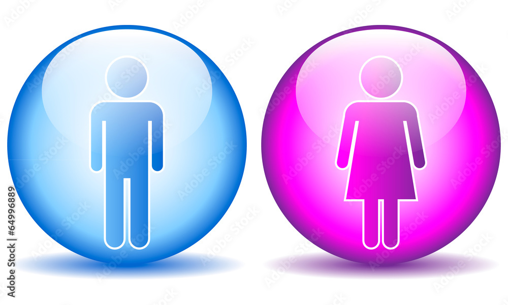 Male and Female buttons Male and Female buttons