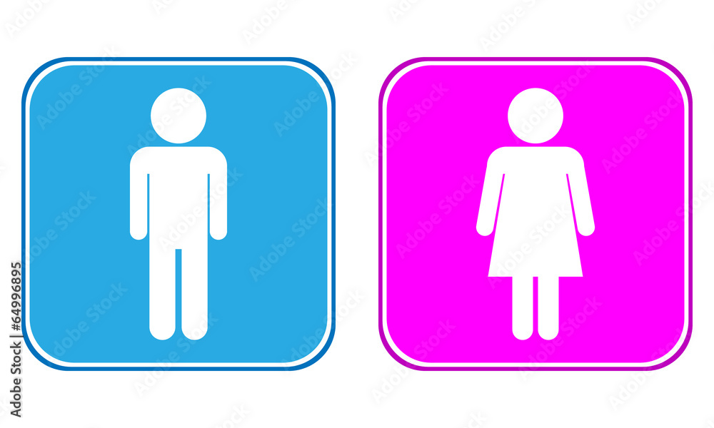 Male and Female buttons Male and Female buttons