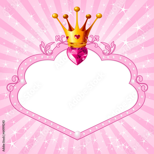 Fototapeta Princess pink frame