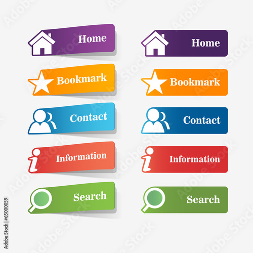 Сolored web button items
