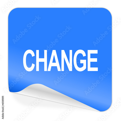 change blue sticker icon