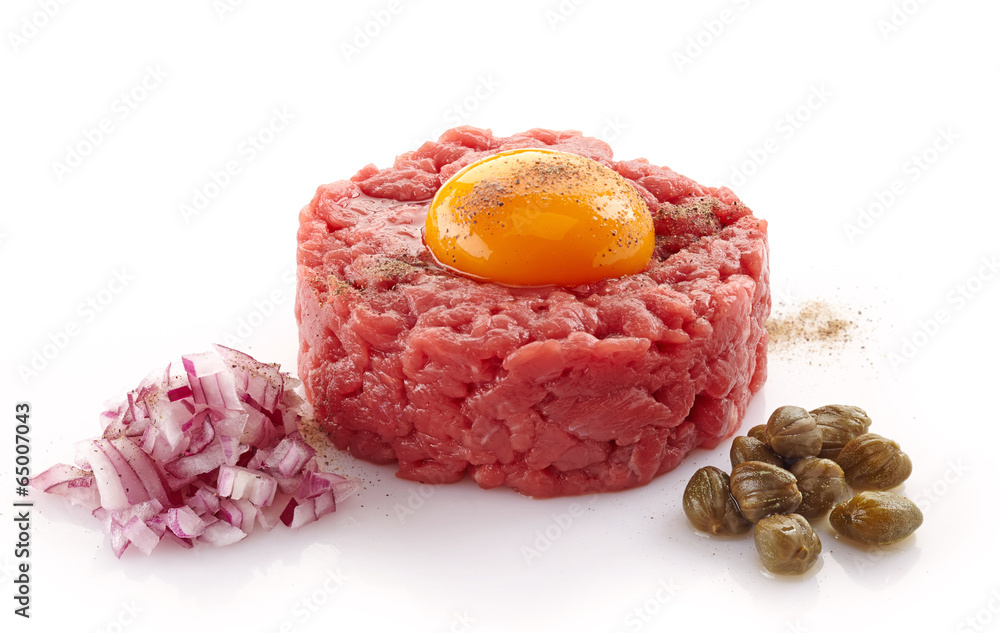 Foto fresh beef tartare