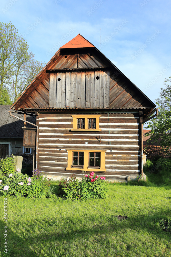 Fototapeta premium Wood Building in in Bohemian Paradise, Czech Republic