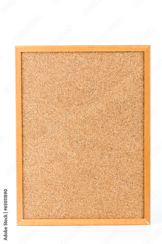 Fototapeta premium Cork board isolated white background