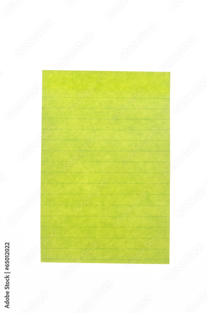 Paper note isolated on white background Paper note isolated on white background