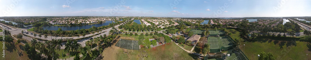 Suburban Florida 360 degredd aerial view