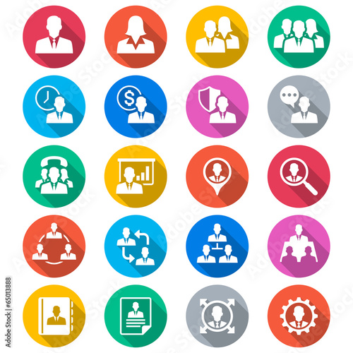 Business flat color icons