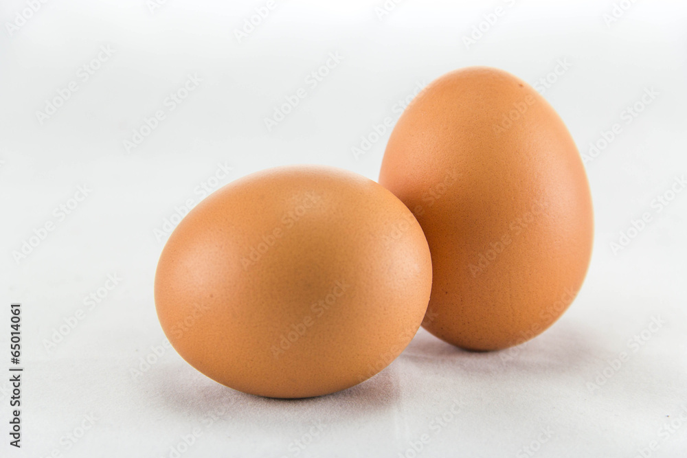 two eggs are isolated on a white background two eggs are isolated on a white background
