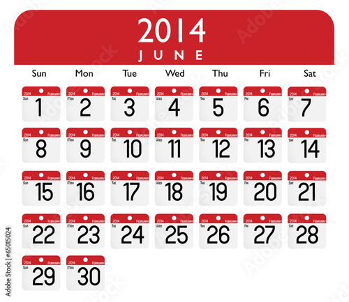 June Calendar 2014