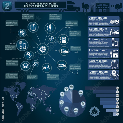 Car service, repair Infographics