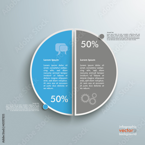 Colored Piechart 50 Percent
