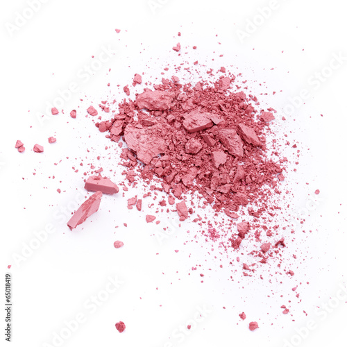 Blush over white background