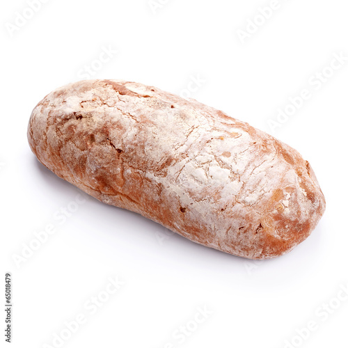 Homemade bread isolated on white background